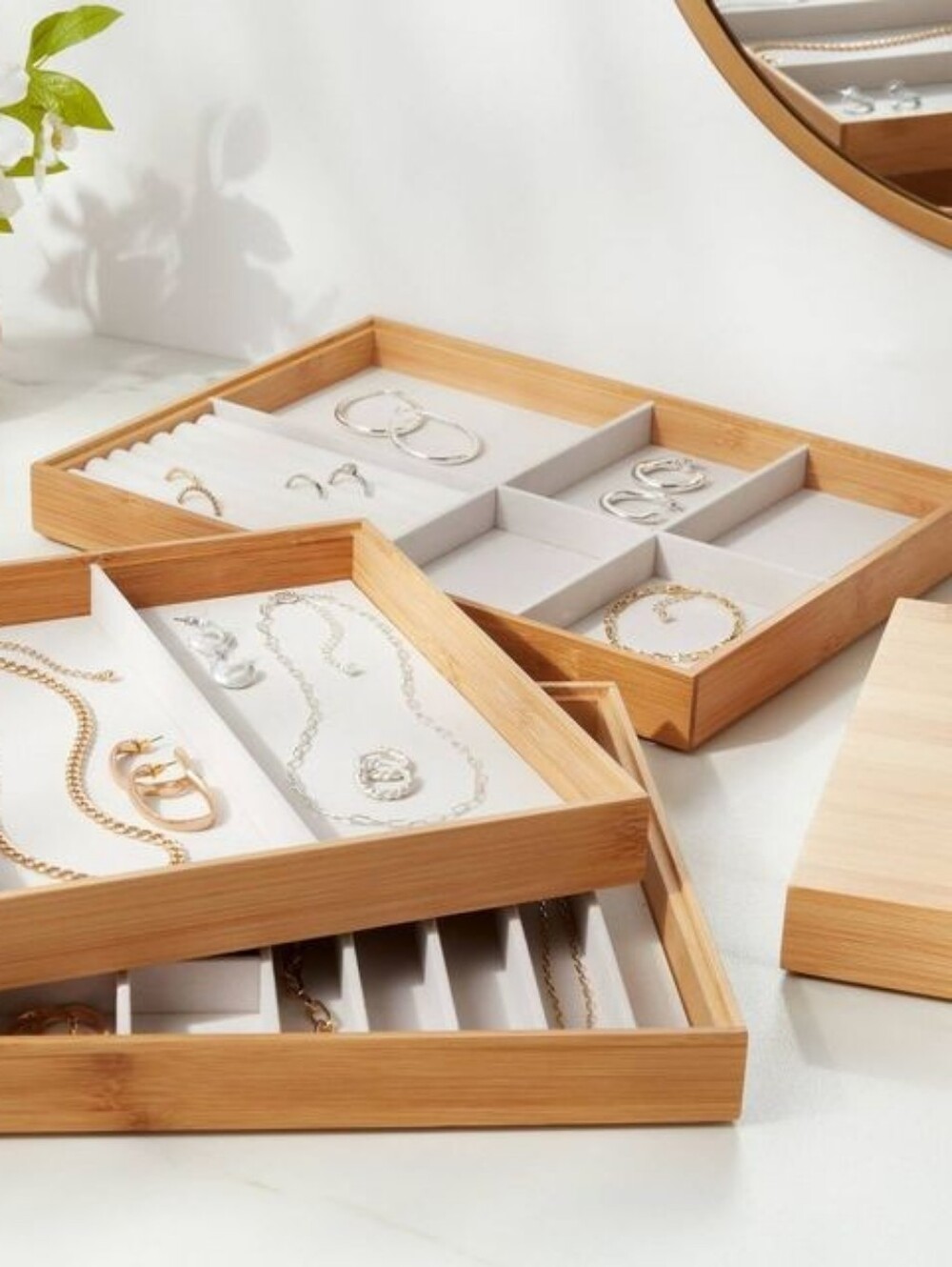 9x12 Stackable Bamboo Jewelry Organizer